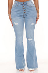 So Vain Flare Jeans - Light Blue Wash
